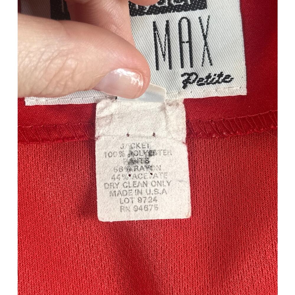 Lois Snyder Dani Max Vest Top Womens Size 6P Red Double Breasted Polyester - Picture 7 of 11